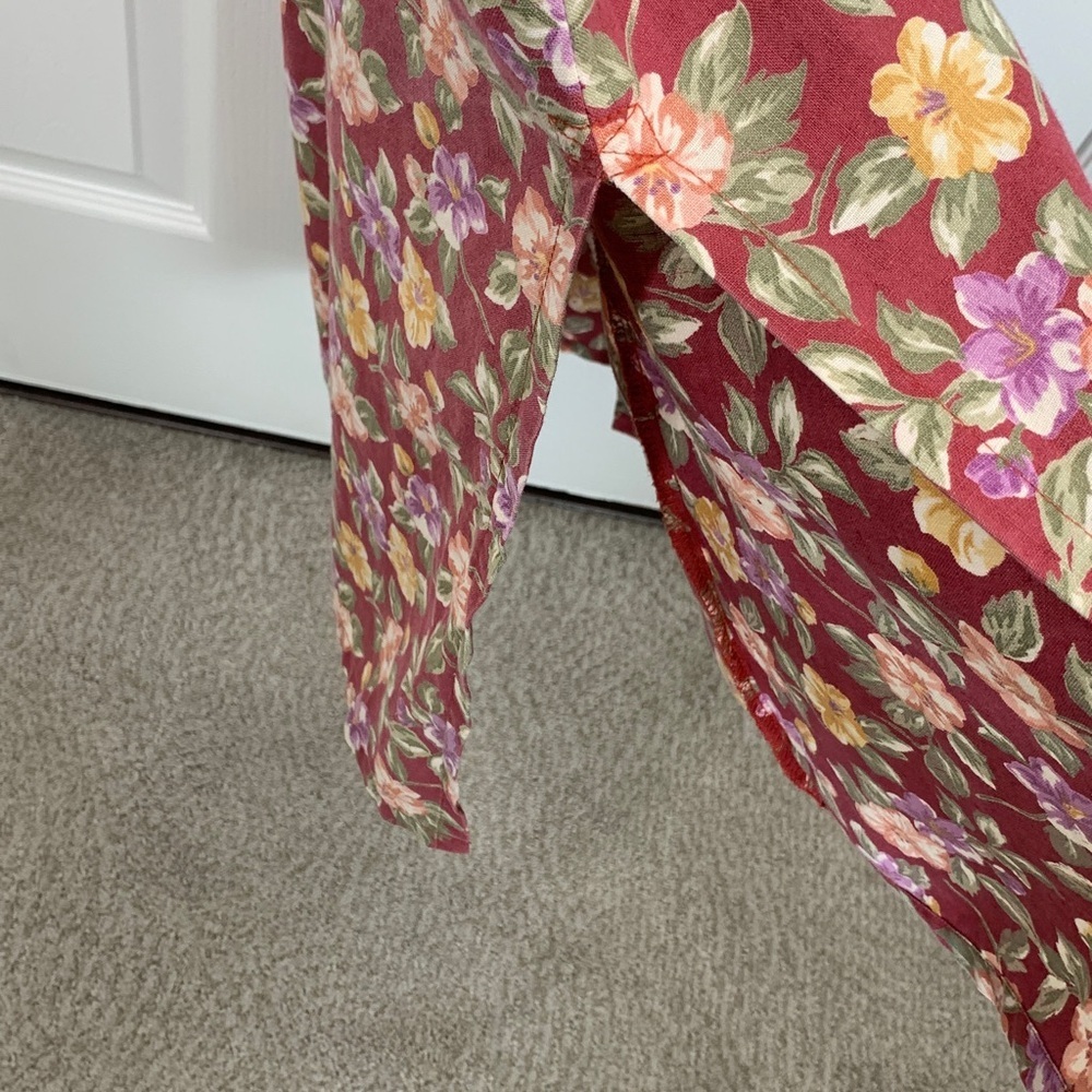 Vintage gap linen floral maxi dress size small - Picture 4 of 9